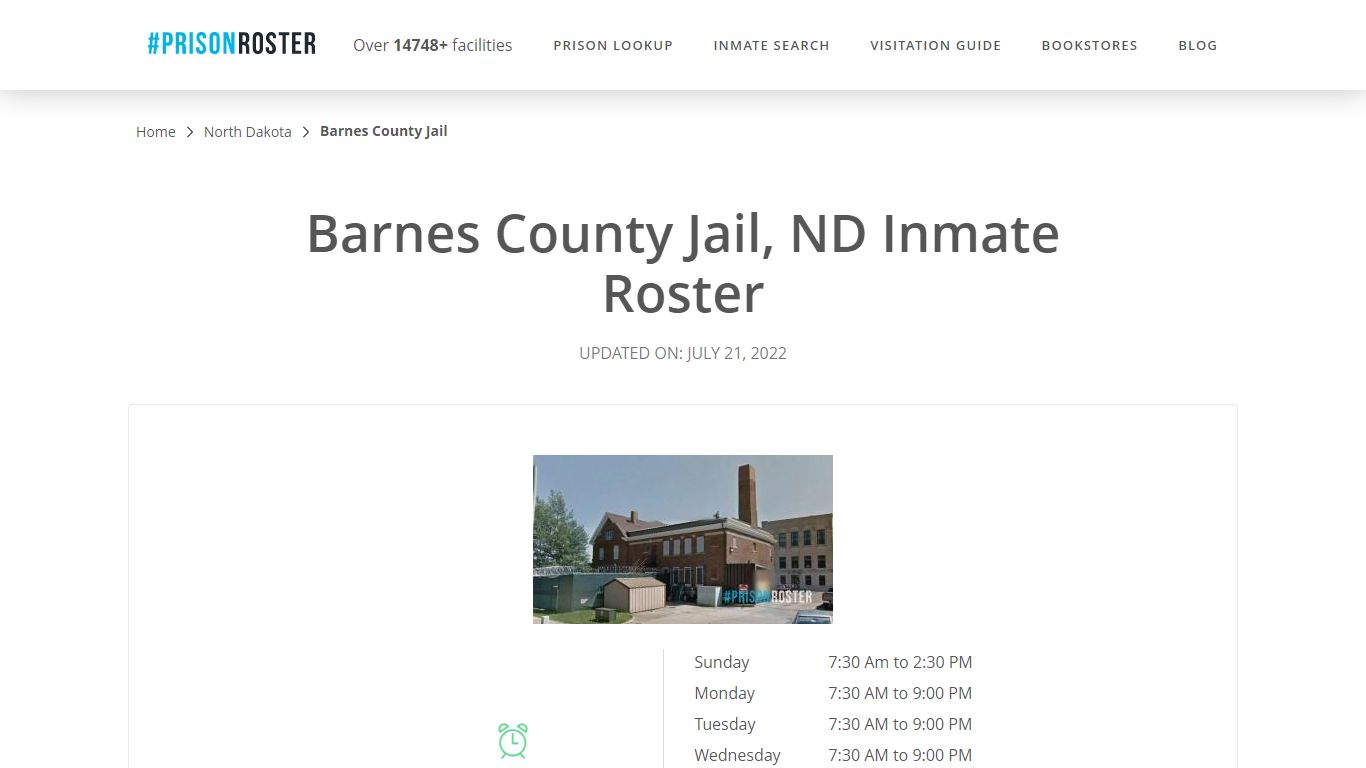 Barnes County Jail, ND Inmate Roster